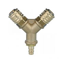 Prebena - Distributeur d'air y compris raccord et nipple enfichable avec 2 sorties