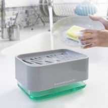 Distributeur de savon 2 en 1 pour évier Pushoap, économise le savon et est très facile à utiliser, avec fonction savon liquide et mousse, design