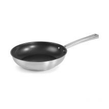 Poêle antiadherent en acier inoxydable - Ø20 x 5,5 cm, compatible avec tous les types de cuisines, Lacor