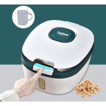 Distributeur de riz pour cuisine - Seau hermétique - Distributeur de riz - Avec couvercle à rabat - Avec gobelet doseur - Grand aliment sec et