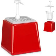 Distributeur de sauce ketchup avec pompe 2,5 l rouge Hendi 203521