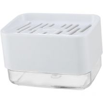 Distributeur de savon à poussoir, distributeur de cuisine, distributeur manuel, distributeur de shampoing, distributeur de savon pour les mains, blanc