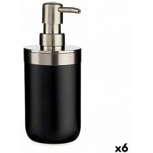 Berilo - Distributeur de savon de argent noir acier inoxydable plastique (350 ml) (6 pièces)