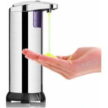 Serbia - Distributeur de savon automatique avec distributeur de savon sans contact en acier inoxydable avec capteur de mouvement infrarouge socle