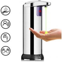Ibuyke - Distributeur de savon automatique - Capteur en acier inoxydable - Distributeur de savon moderne sans contact - Avec base étanche - Pour