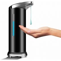 Distributeur de Savon Automatique en Acier Inoxydable, Distributeur de Désinfectant sans Contact avec Capteur Infrarouge, Interrupteur Réglable et