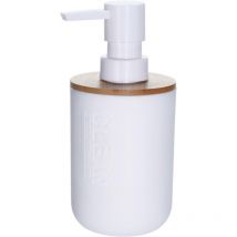 Distributeur de savon avec couvercle en bambou