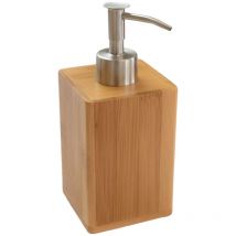 Distributeur de savon bambou 200ml volume Distributeur à pompe, doseur de savon, rechargeable