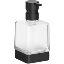 Distributeur de savon de comptoir Lea noir mat/verre 250 - Inda