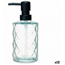 Berilo - Distributeur de savon diamant de verre transparent plastique 410 ml (12 pcs.)
