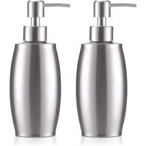 Langray - Distributeur de savon, distributeur de savon liquide en acier inoxydable 350ML, distributeur de lotion de savon liquide de salle de bain,