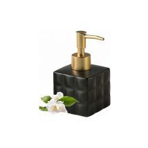 Distributeur de savon doré Relief Balck Distributeur de savon Salle de bains Rubik's Cube Distributeur de savon pour les mains pour la cuisine,
