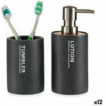 Distributeur de savon en résine grise de 350 ml (12 pcs.)