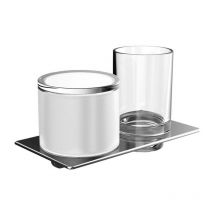 Emco - Art savon liquide / support de verre 163100102 chromé