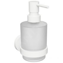 Bemeta - Sapho X-Round - Distributeur de savon avec support, verre dépoli / blanc XR103W