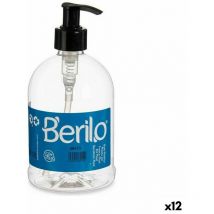 Berilo - Distributeur de savon en plastique noir transparent 500 ml (12 pcs.)