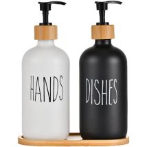 Distributeur de savon, notamment pour la vaisselle et les mains. Distributeur de savon en verre - style:style1