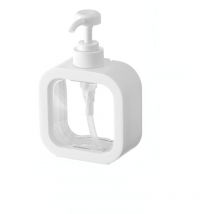 Ensoleille - Distributeur de savon transparent avec pompe, distributeur de savon pour les mains en plastique de 500 ml, bouteille de savon