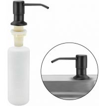 Hklffja - Distributeur de Savon évier Cuisine, Distributeur de détergent encastrable en Acier Inoxydable de Cuisine 350 ml, Distributeur de Savon