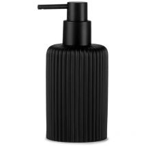 Dispensador resina negro mate Ø7x16cm Andrea House