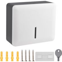 Gistuch - Distributeur Essuie Main,Distributeur Papier Essuie Main Acier Inoxydable,Distributeur Papier Mural,blanc