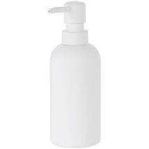 Distributeur de savon – Polyrésine blanc mat – Ø6,5 x 18,5 cm – Capacité 330 ml – Andrea House