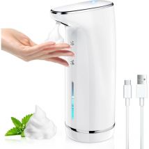 Ersandy - Distributeur Savon Automatique, 320ml Distributeur de Savon Automatique, IPX5 Étanche Distributeur de Savon sans Contact, usb Rechargeable,