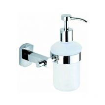 Distributeur savon liquide - Décor : Chromé - Hauteur : 152 mm - Largeur : 114 mm - Matériau : Acier inoxydable - Profondeur : 98 mm - OCMEI