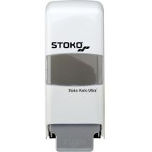 Distributeur de savon – STOKO – Mural en plastique résistant – L 135 x l 135 x h 330 mm – Salle de bain et WC