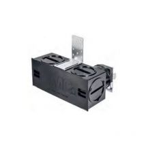 Distribution plenum for dehumidifier in black ABS, dimensions 250x100 mm.