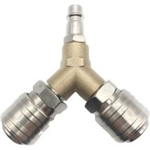 Erogatore Di Aria Compressa, Connettore Per Aria Compressa, Interruttore Per Aria Compressa Con Due Connettori Filettati Da 1/4", Ottone Resistente 