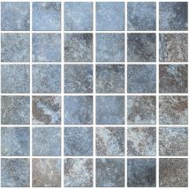 Decora Mosaicos - Boite de carrelage mosaïque bali Bleu mat 29x29 cm