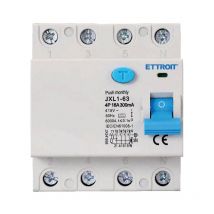 Ettroit - Disyuntor diferencial puro tipo a 3P+N 4M 6000A 300mA 16A ac 400V