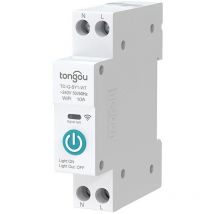 Disyuntor inteligente Tuya Wifi Control remoto inalámbrico Interruptor de riel DIN Control remoto de aplicación de teléfono móvil Visualización de