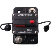Disyuntor para coche de 150 A, CC 12 V - 48 V, resistente al agua, con reinicio manual, para coche, barco, motocicleta, estéreo, audio y motor.