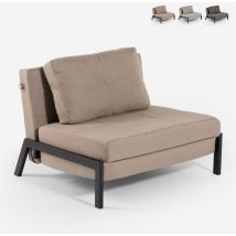 Modus Sofà - Fauteuil-lit en tissu pliable salon bureau Selene - Beige