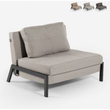 Modus Sofà - Fauteuil-lit en tissu pliable salon bureau Selene - Gris
