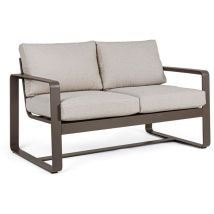 Divano da Giardino 2 posti con cuscini - merrigan - Colore: Bianco - Dimensione: 194x78 cm