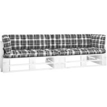 Furniture Limited - Divano a 2 Posti su Pallet con Cuscini Pino