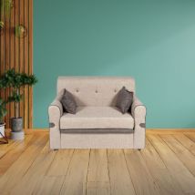 Veriaffari.it - Divano 2 posti tessuto Tokyo 116x72x84,5h colore cappuccino