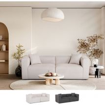 Divano 3 posti componibile modulare soggiorno moderno in tessuto Neko Colore: Beige