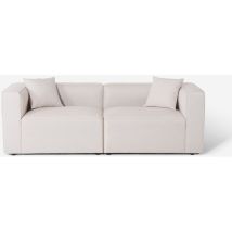 Divano 3 Posti Componibile Modulare Soggiorno Moderno In Tessuto Neko - Beige
