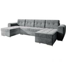 Mobilier1 - Divano angolare Arvada 117, Monolith 85, Funzione di sonno, Scatola da letto, 326x157x97cm, 0