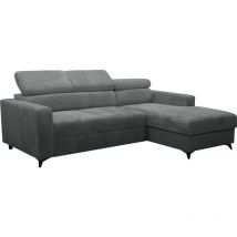 Mobilier1 - Divano angolare Columbus 191, Poso 22, Funzione di sonno, Scatola da letto, 236x172x82cm, 0