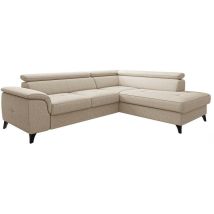 Divano angolare Lincoln 178, Barrel 04, Funzione di sonno, Scatola da letto, 252x200x70cm, 0