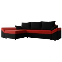 Mobilier1 - Divano angolare Memphis 104, Alova 04 + Alova 46, Funzione di sonno, Scatola da letto, 240x140x82cm, 0