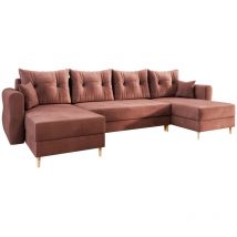 Arredamento1 - Divano angolare Memphis A103, Manila 29, Funzione di sonno, Scatola da letto, 310x138x85cm, 0