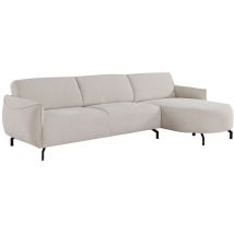 Vente-unique - Divano Angolo A Destra In Tessuto Beige - Feriona
