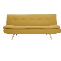 Miliboo - Divano convertibile design scandinavo 3 posti giallo senso