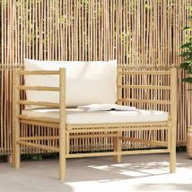 Furniture Limited - Divano da Giardino con Cuscini Bianco Crema
